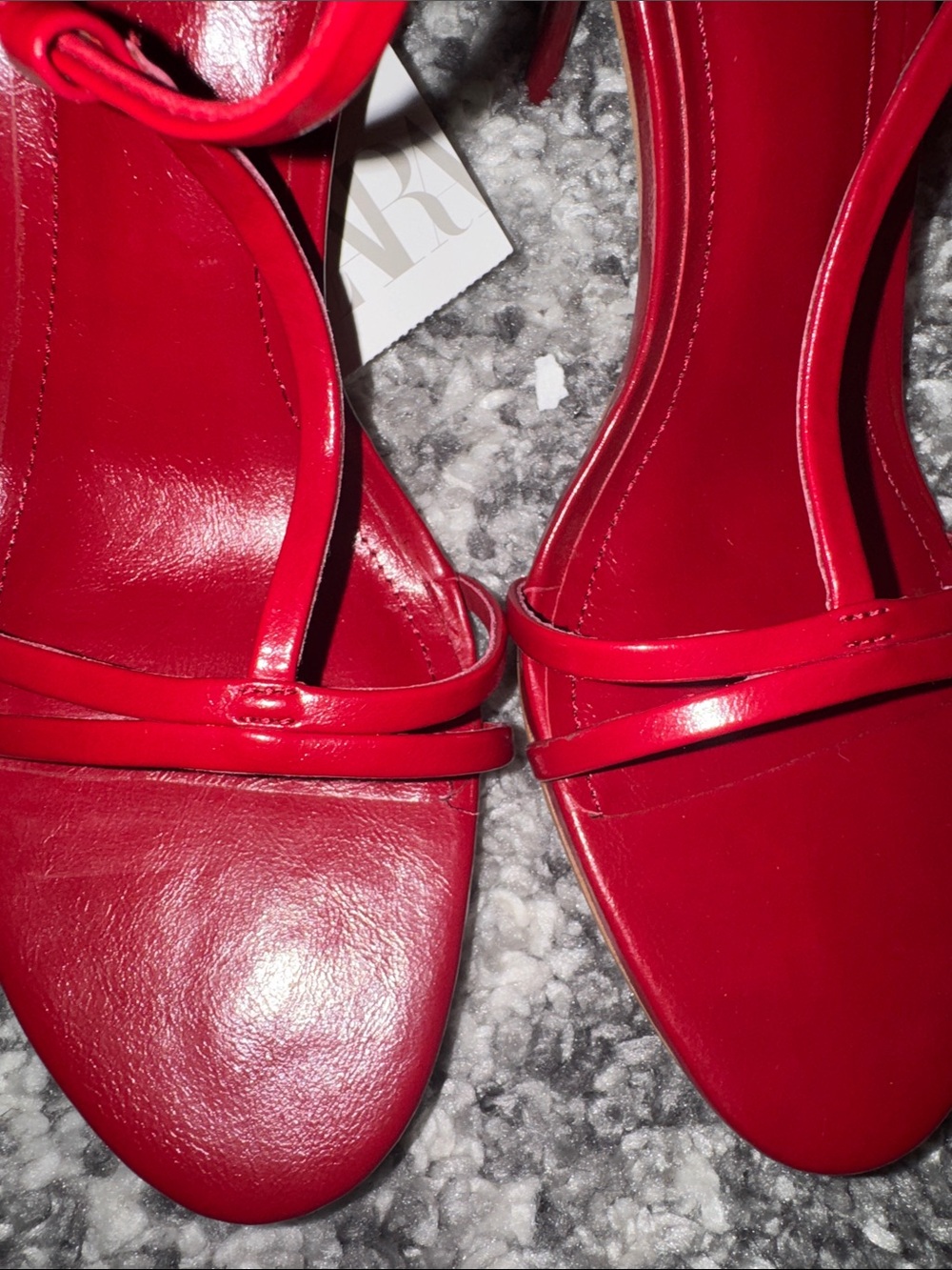 Zara Red Strappy Heeled Sandals - Picture 5 of 5